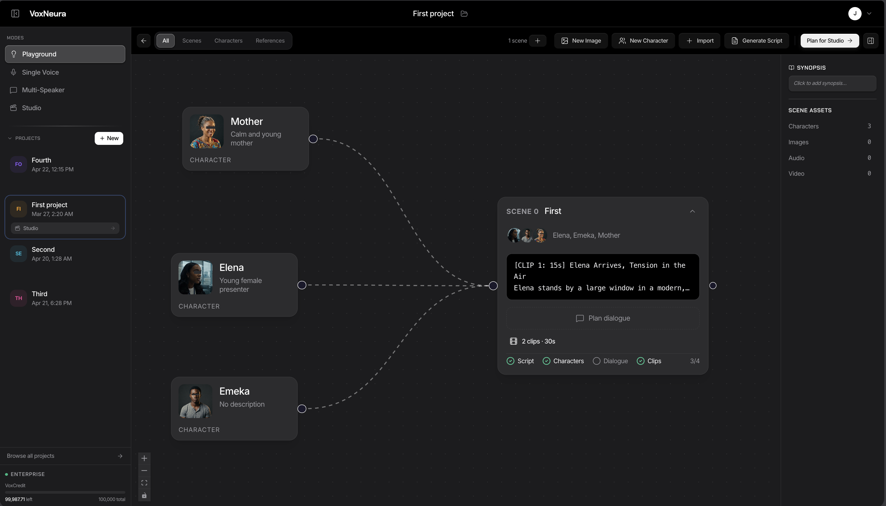 VoxNeura Playground Interface